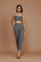 Janie Corset Set - Charcoal