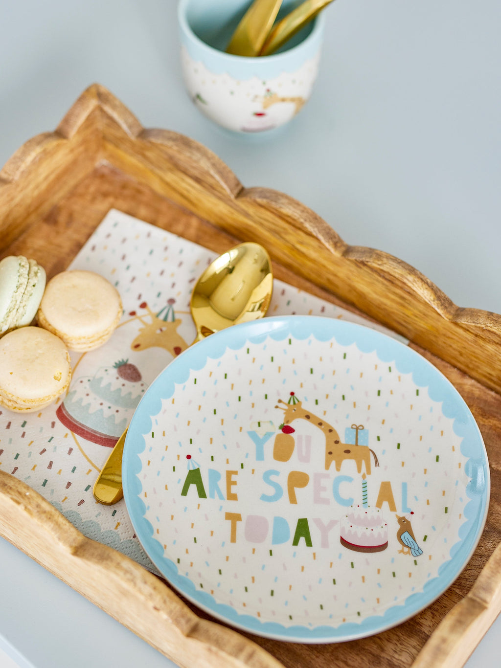 Celebrate - Set of 6 Plates - Blue - Stoneware