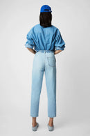 JEANS DE DENIM FLORECIDO - ROSEANNA