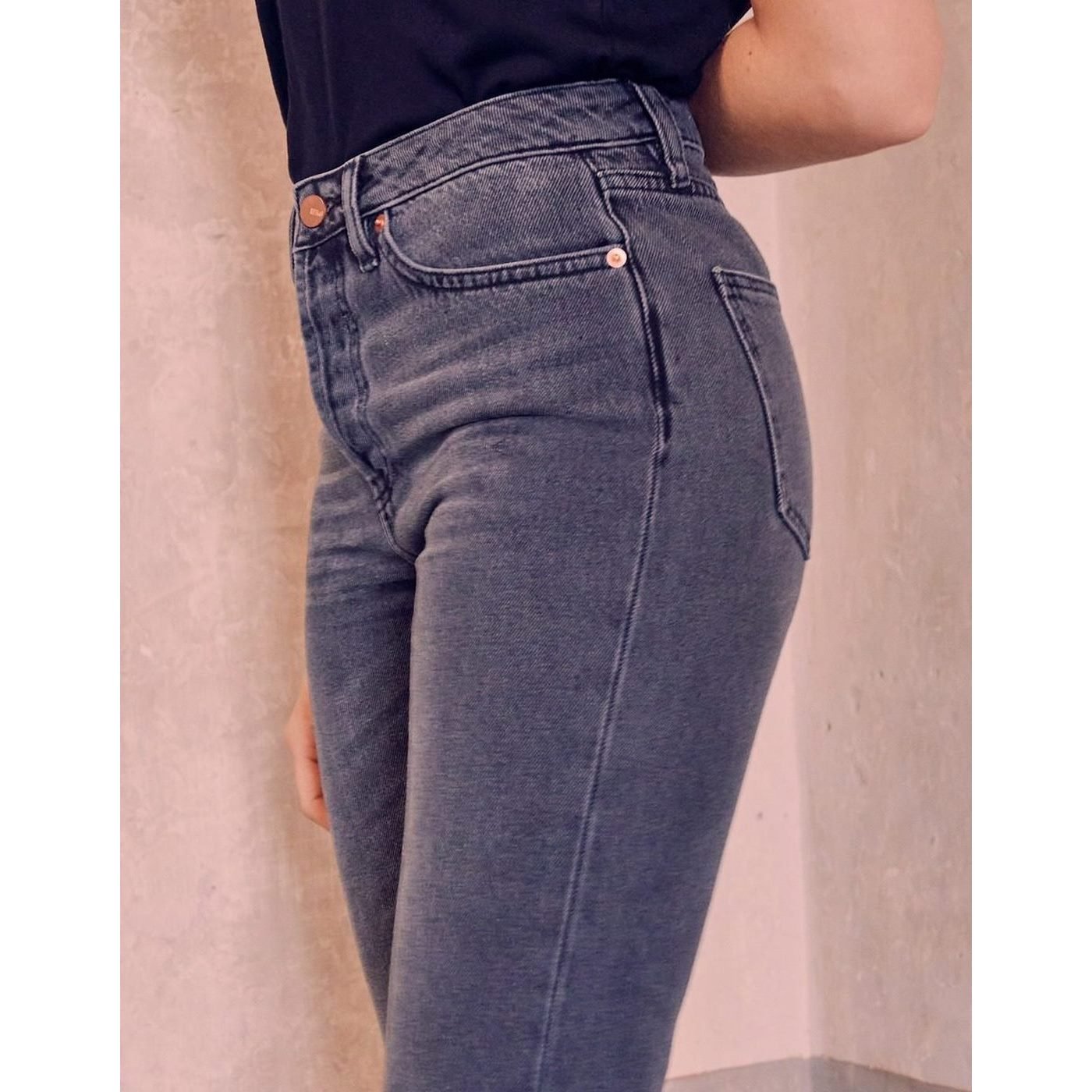 Reiko - Jean Highwaist Cropped Milo - Dnm G-630 - Mujer