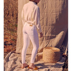 Jean Skinny Cropped Lily - Denim White - Femme