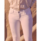 Jean Skinny Cropped Lily - Denim White - Femme