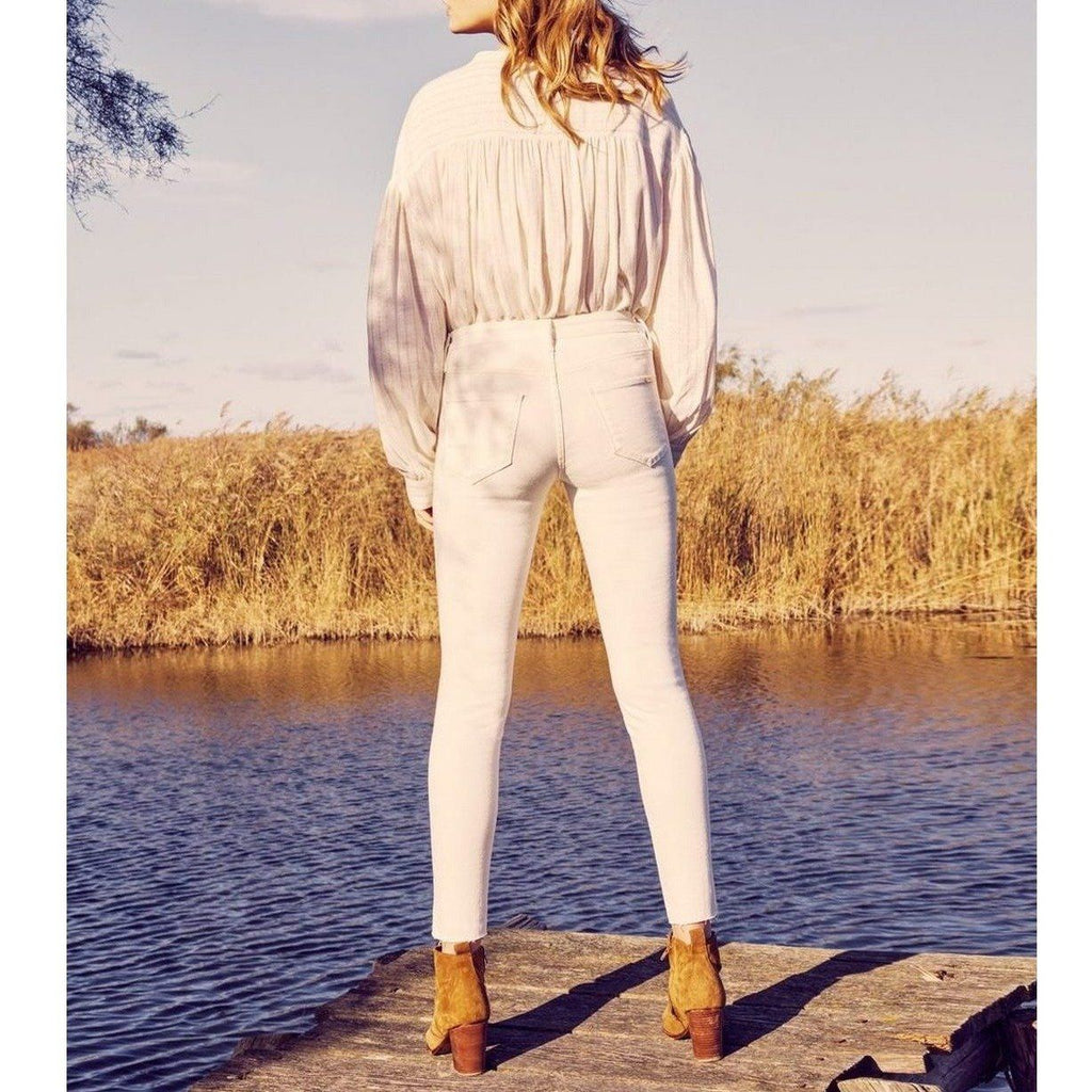 Jean Skinny Cropped Lily Herring - Denim Off White - Femme