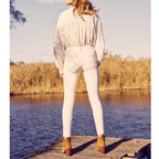 Jean Skinny Cropped Lily Herring - Denim Off White - Femme