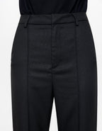 Lorenzo Fancy Cropped Straight Jeans - Glitter Black