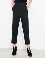 Lorenzo Fancy Cropped Straight Jeans - Glitter Black