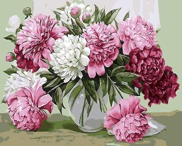 Paint by Numbers - Pretty Peonies in Bloom