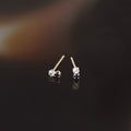 “Puces Duo Precious 0.16Ct/4” Topaz And Sapphire Earrings