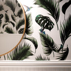 Rollo de Papel Pintado Jungle - Blanco Tiza