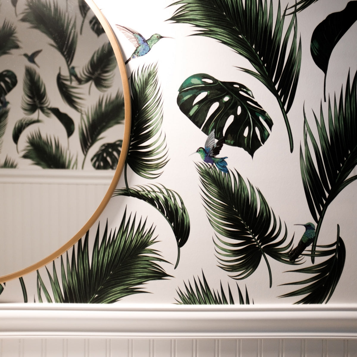 Rollo de Papel Pintado Jungle - Blanco Tiza