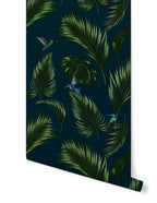 Rollo de Papel Pintado Jungle - Azul Pato