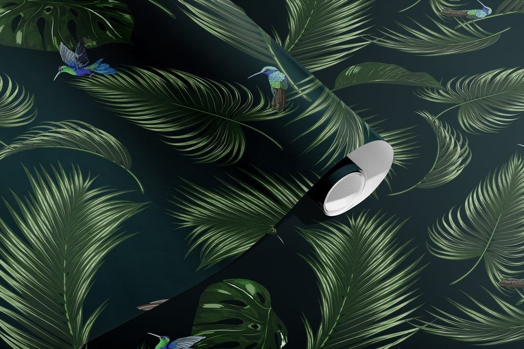 Rollo de Papel Pintado Jungle - Azul Pato