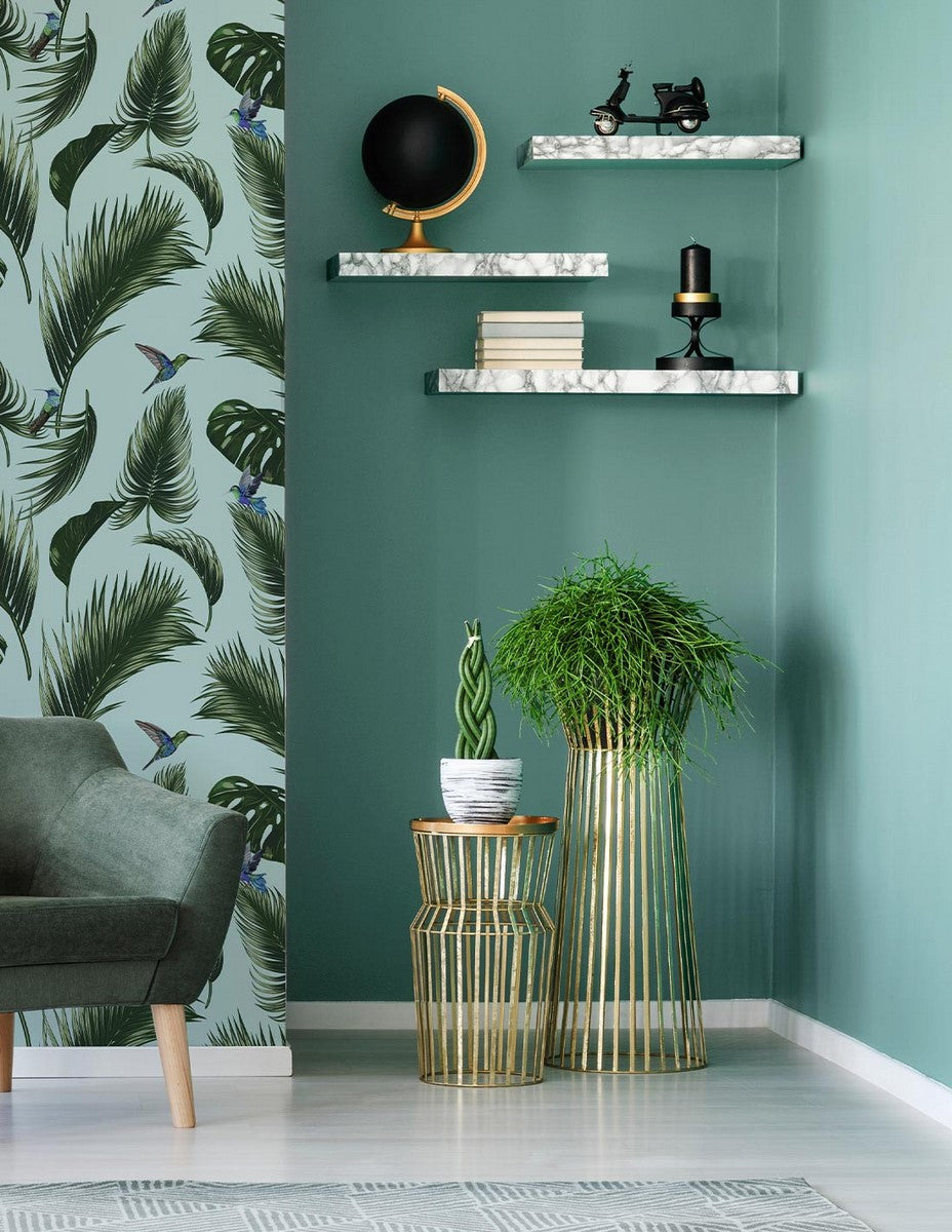 Rollo de Papel Pintado Jungle - Verde Agua