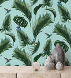 Rollo de Papel Pintado Jungle - Verde Agua