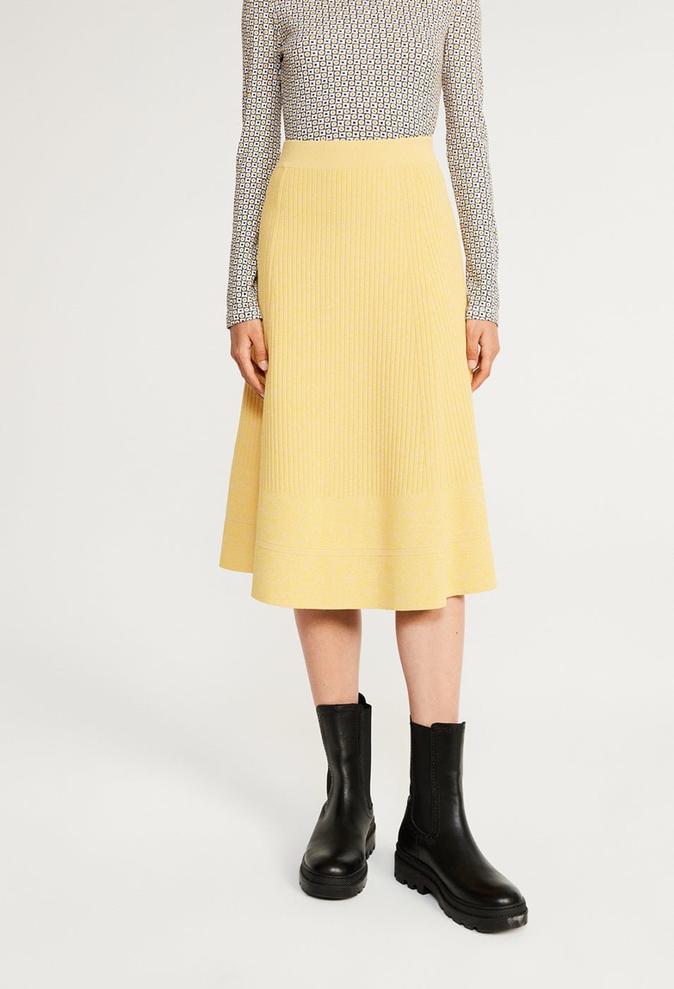 Claudie Pierlot - Falda Punto - Marcia - Azafrán