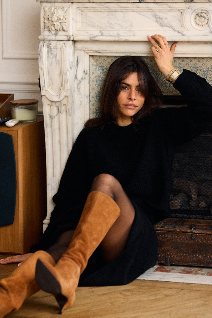 Liliane Black Knit Skirt