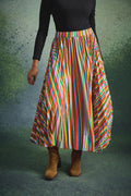 Nederdel Paula - Fuzzy Stripes