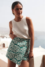Miley Green Jacquard Skort