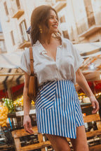 MILEY STRIPES BLUE SKORT