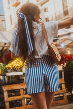 MILEY STRIPES BLUE SKORT