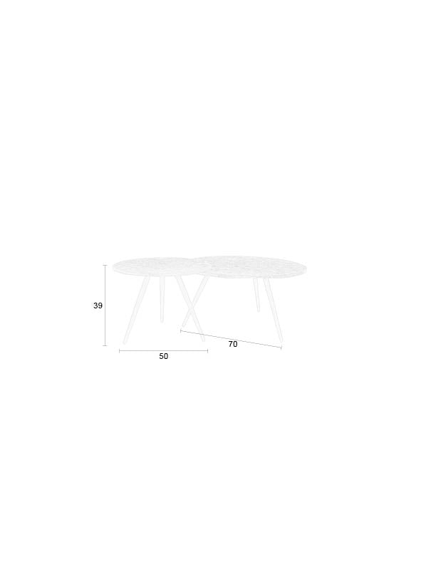 Webster - Set of 2 Coffee Tables - Teak - Brown
