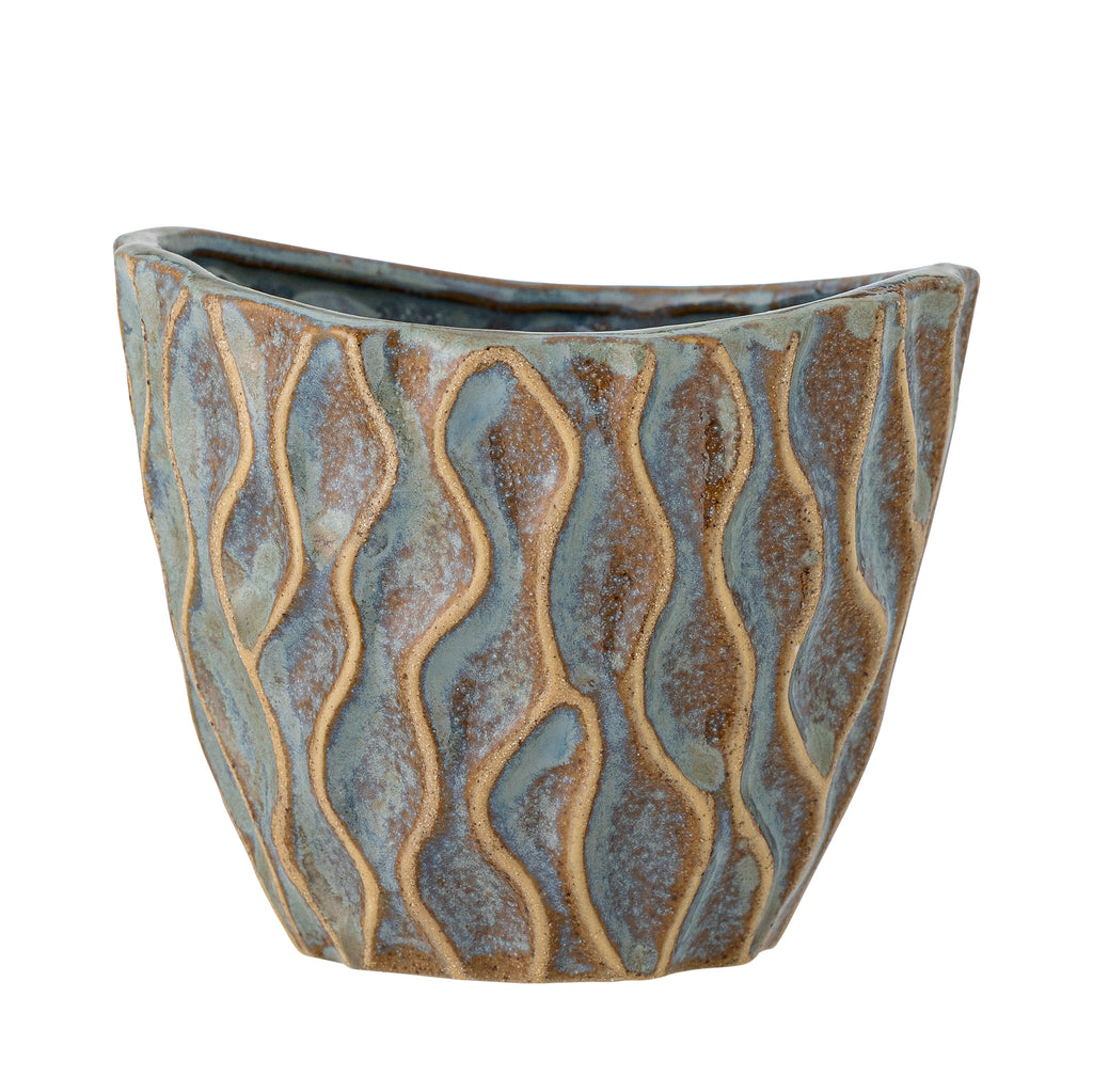 Feren - Plant Pot - Blue - Stoneware