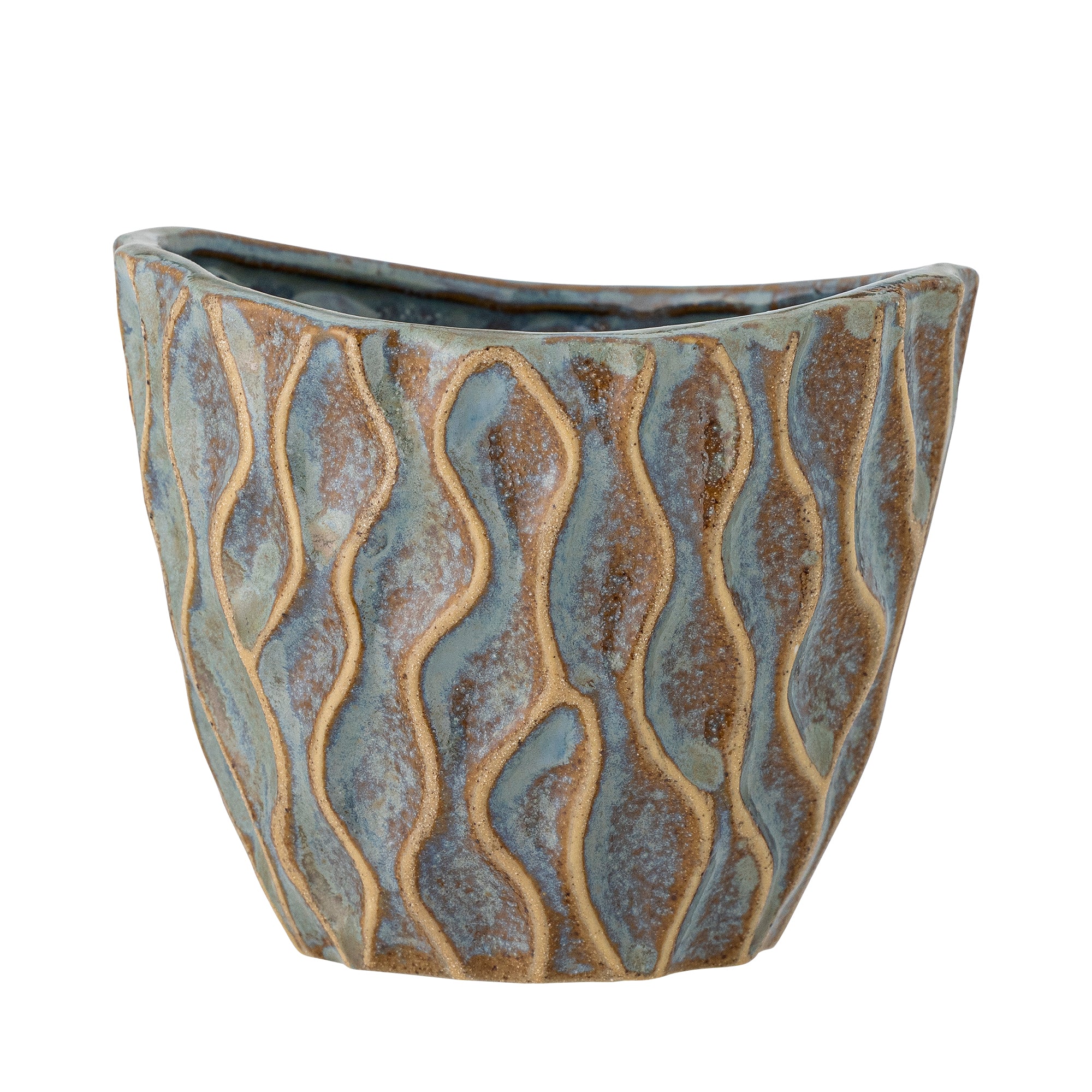 Feren - Plant Pot - Blue - Stoneware