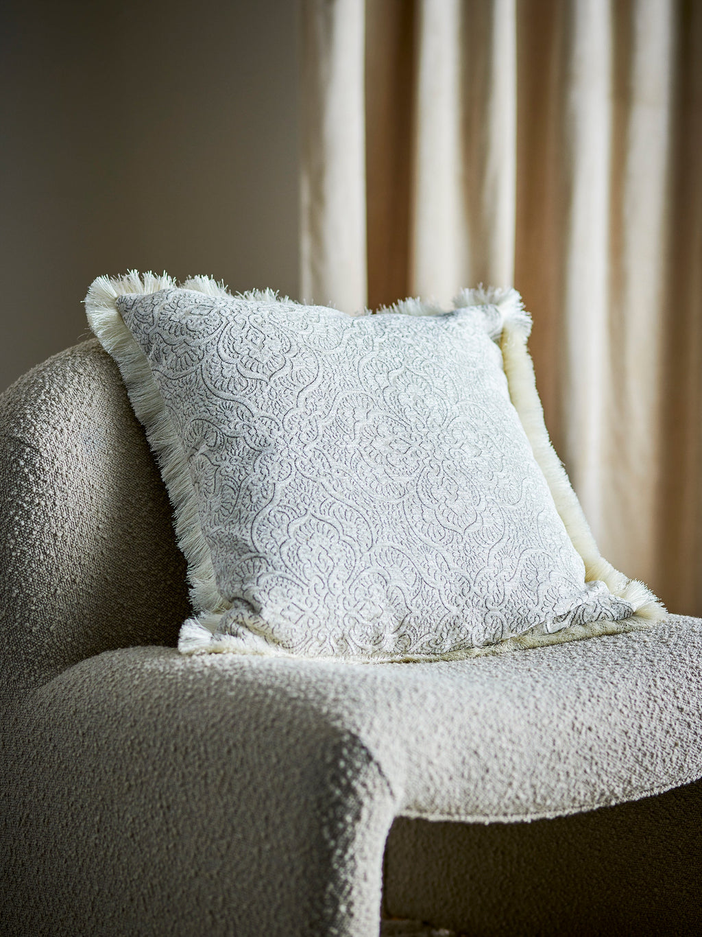Cabrie - Set of 2 Cushions - Natural - Polyester