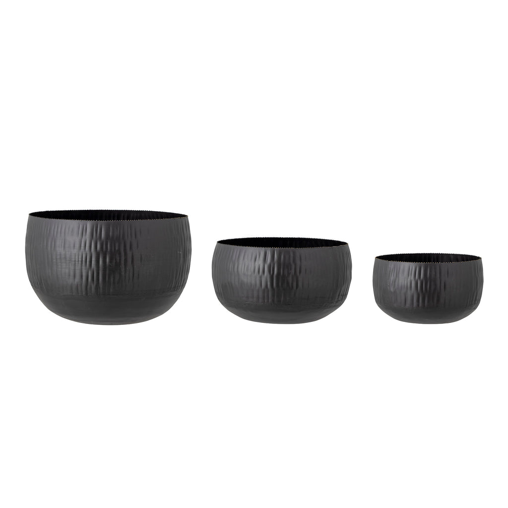 Abisha - Plant Pot - Black - Metal