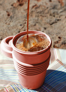 Kitchenware Outdoor Eco - Verre A Café Avec Couvercle En Matériel Recyclé - Terracotta