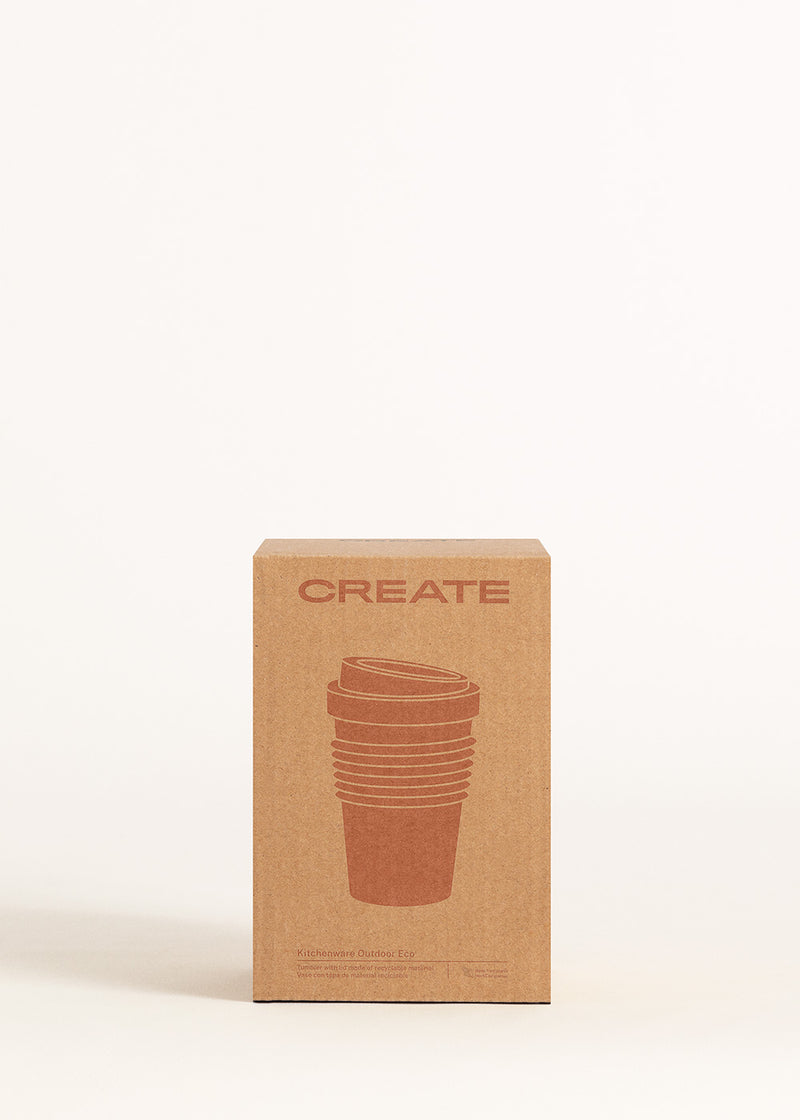 Kitchenware Outdoor Eco - Verre A Café Avec Couvercle En Matériel Recyclé - Terracotta