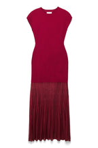 Red Knit Maxi Dress