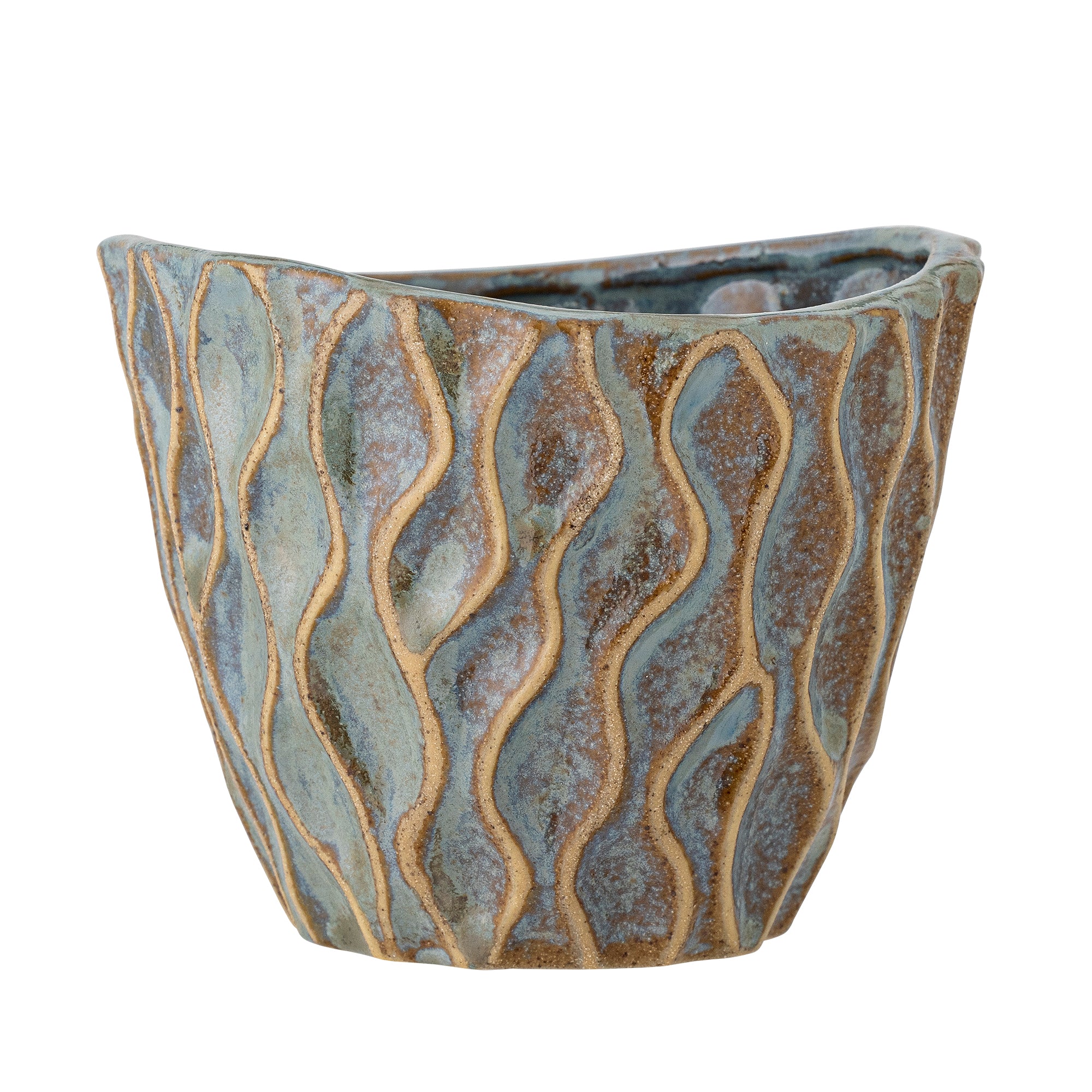 Feren - Plant Pot - Blue - Stoneware
