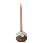 Paula - Candle Holder - Brown - Stoneware