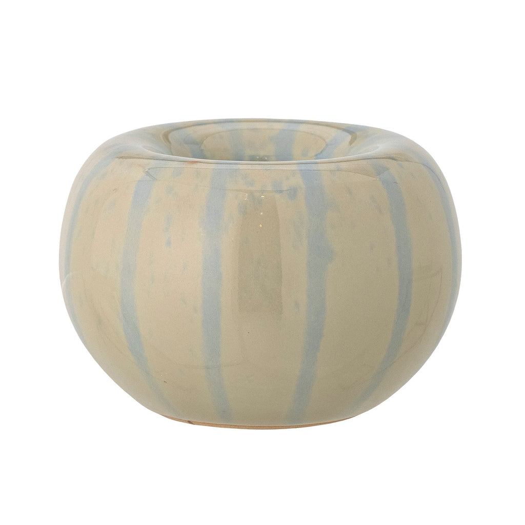 Agate - Set of 4 Tealight Holders - Yellow - Stoneware