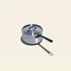 Batterie De Cuisine En Inox Avec Manches Noirs, 7 Pièces