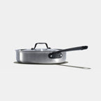 La Sauteuse Idéale En Inox, Manche Noir - 24 Cm