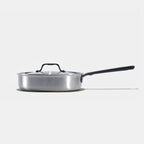 La Sauteuse Idéale En Inox, Manche Noir - 24 Cm