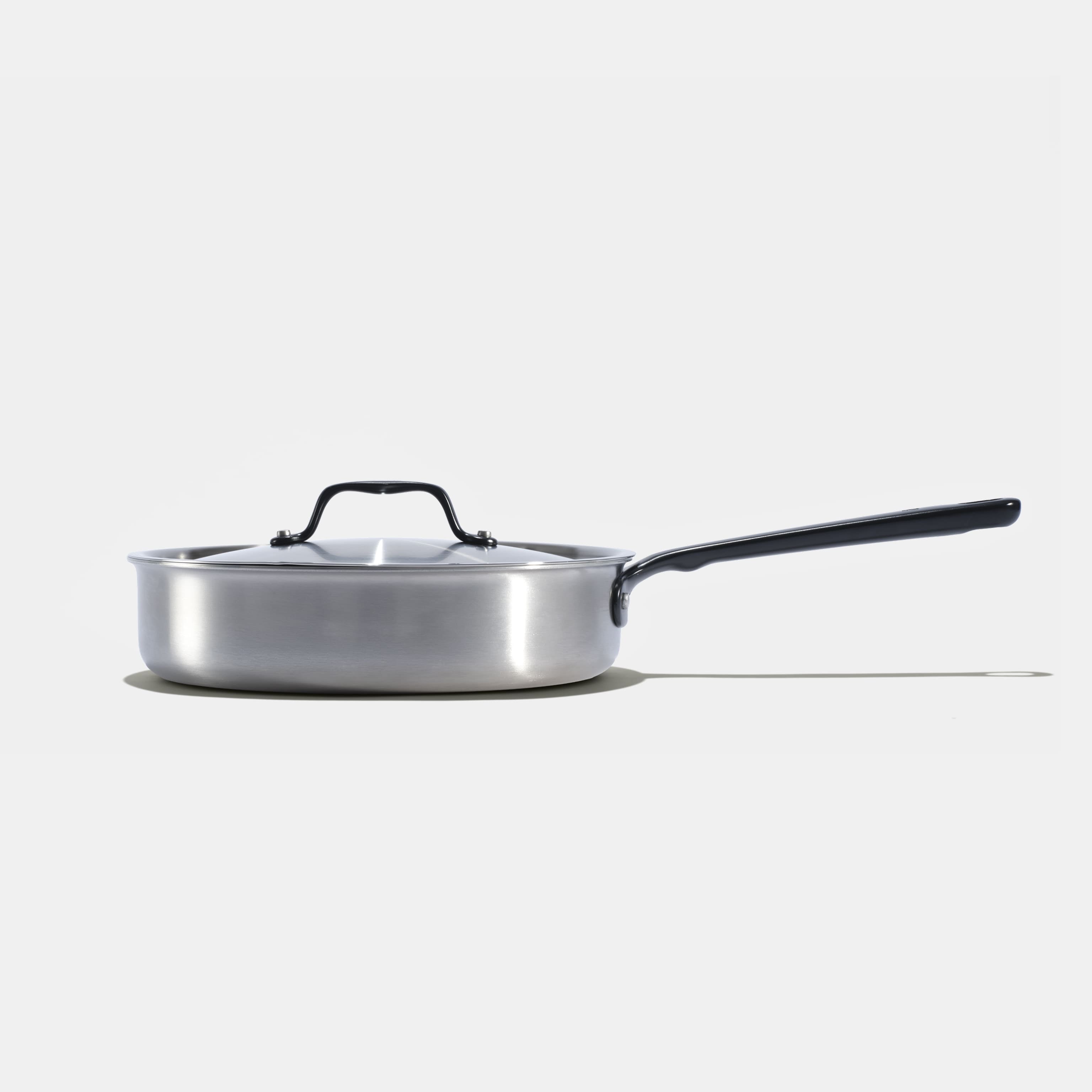 La Sauteuse Idéale En Inox, Manche Noir - 24 Cm
