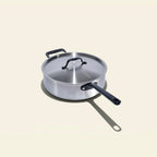 Batterie De Cuisine En Inox Avec Manches Noirs, 7 Pièces