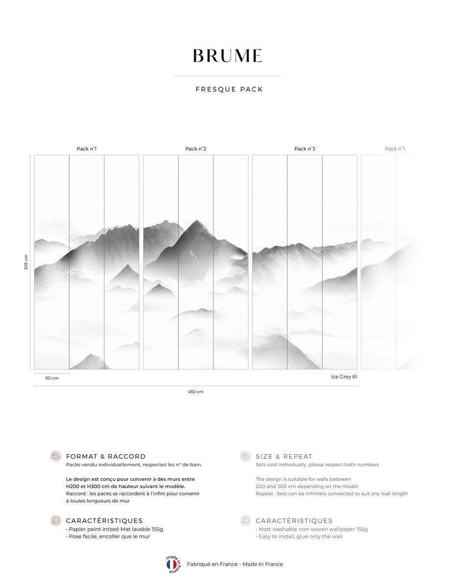 Mural Brume - Ice Grey