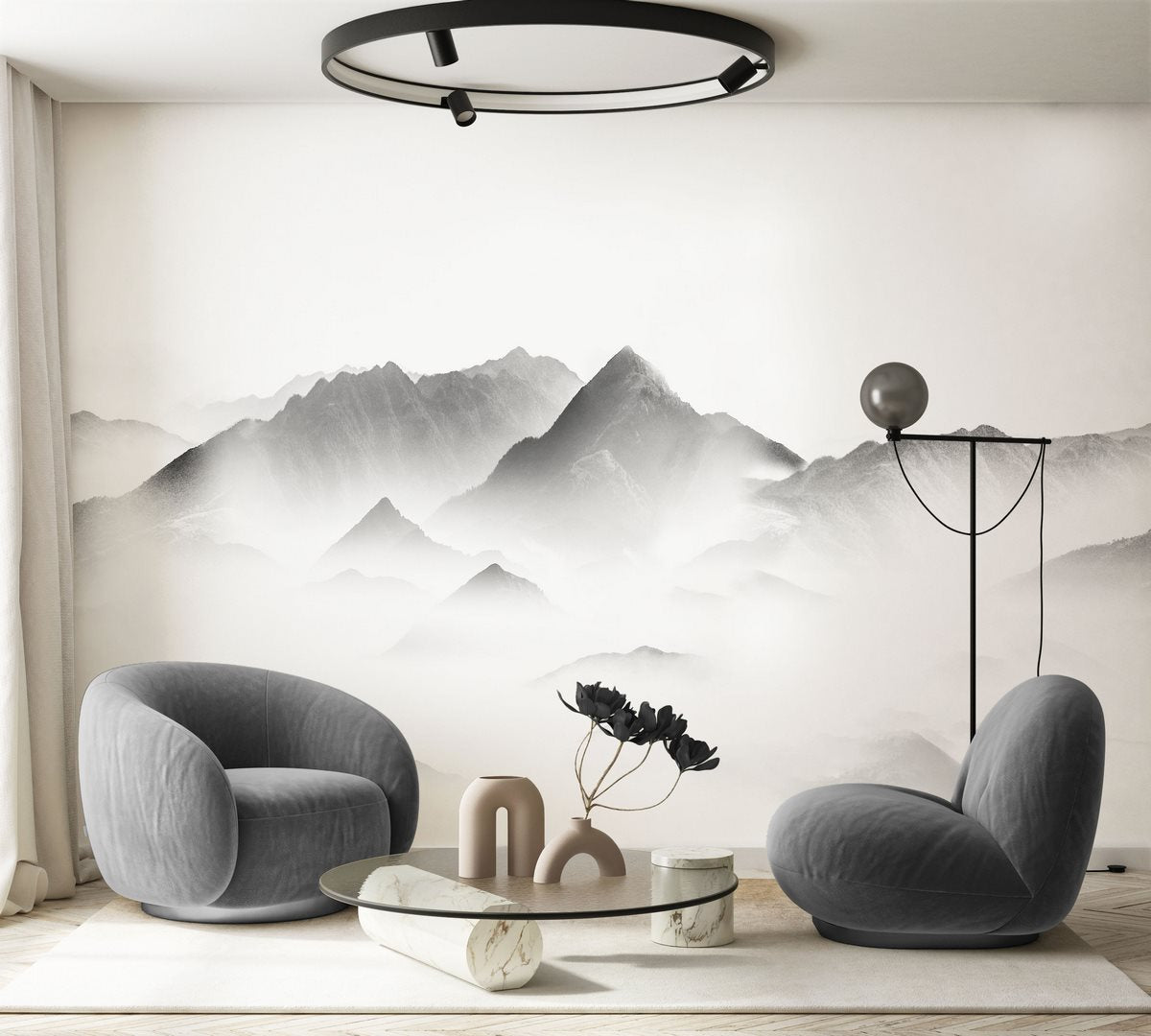 Mural Brume - Ice Grey