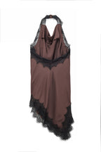 Robe Dos Nu En Dentelle Marron