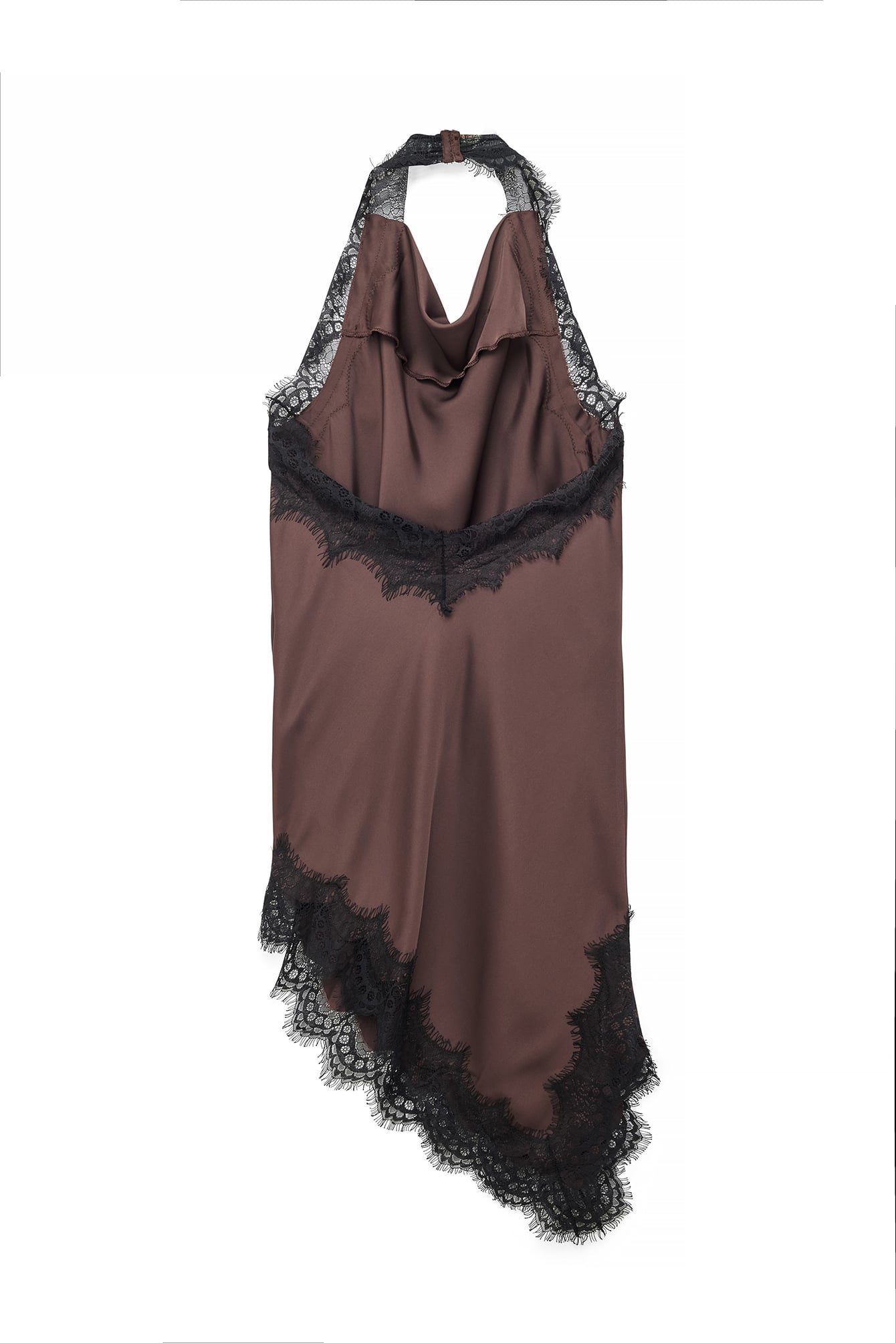Robe Dos Nu En Dentelle Marron