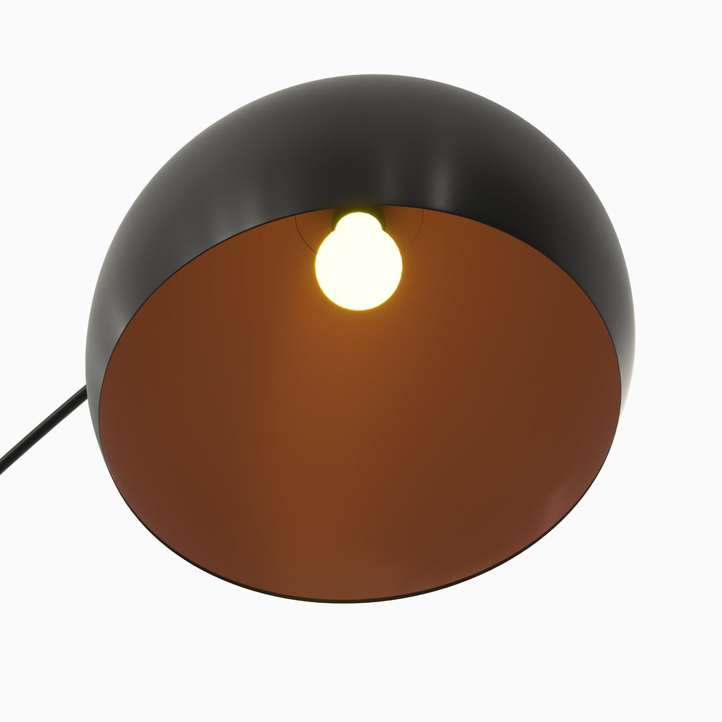 Dinard - Floor Lamp with Black Metal Shade