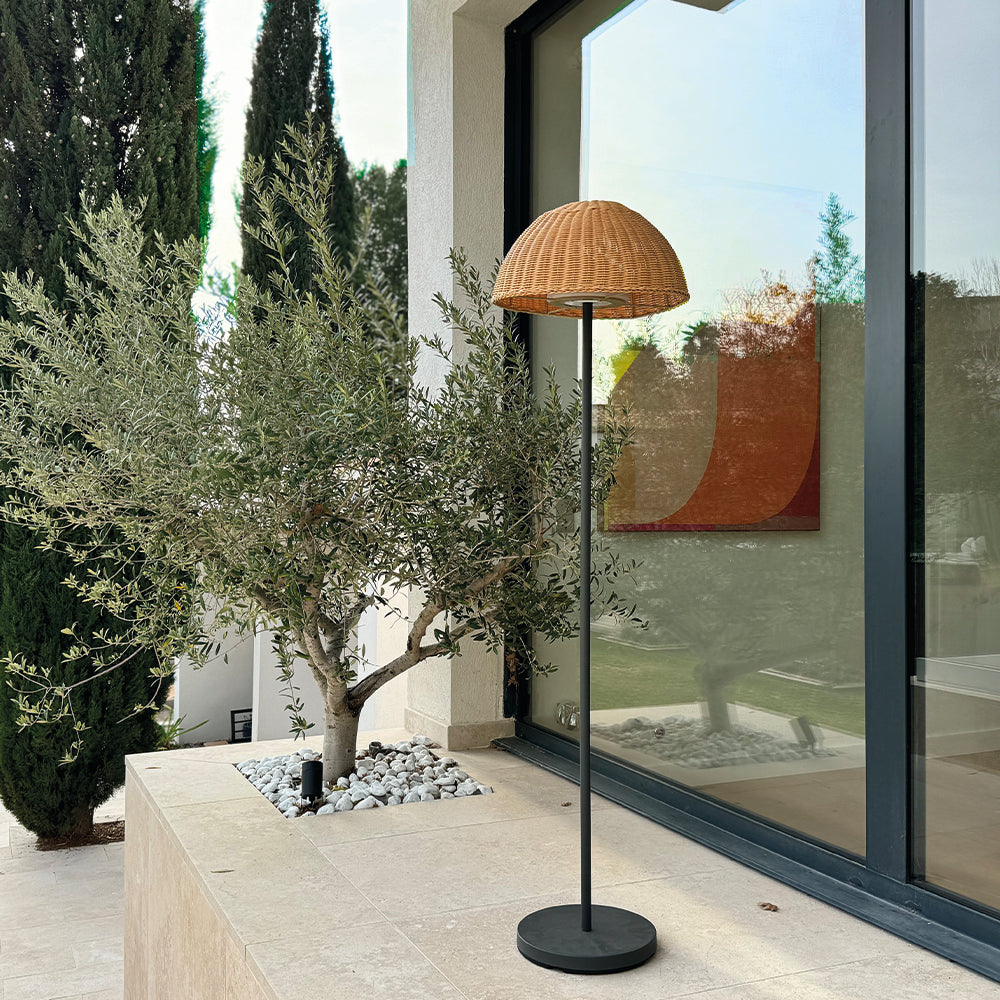 Faroe - Lampadaire Sans Fil - Polyrotin - Beige