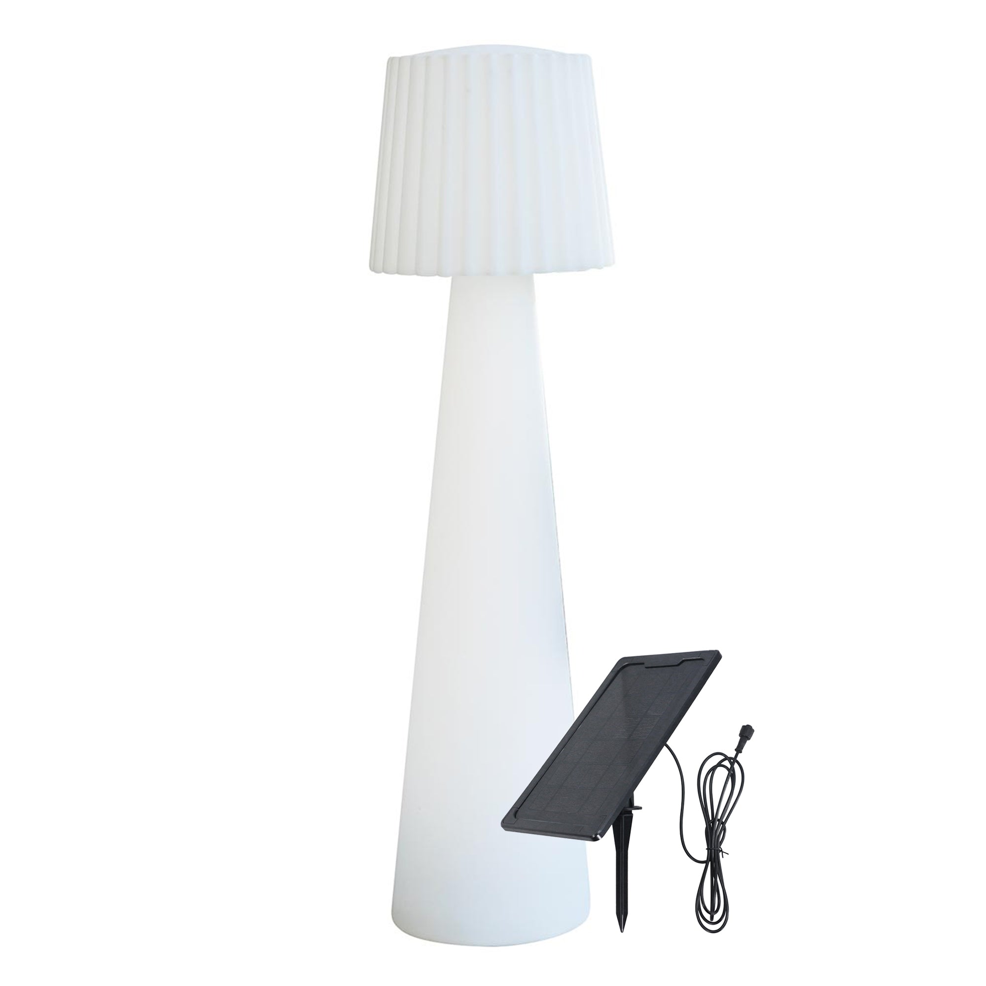 Lady - Solar Floor Lamp - Polyethylene - White