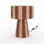 Soléa - Striped Terracotta Palm Leaf Lamp