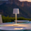 Kelly Mini - Lampe De Table Sans Fil - Acier - Blanc