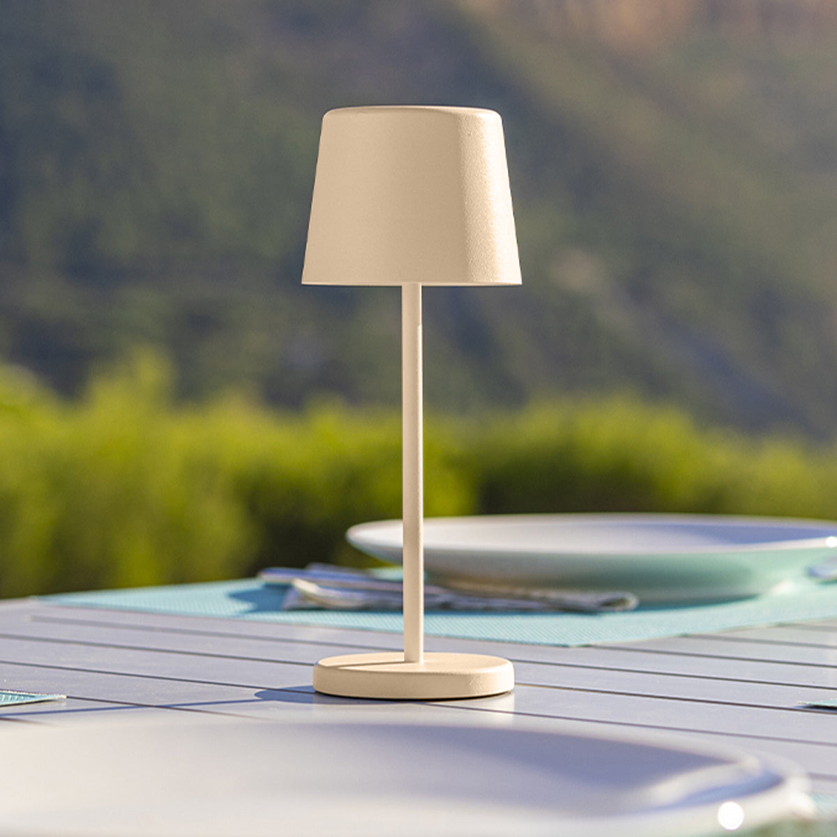 Kelly Mini - Lampe De Table Sans Fil - Acier - Beige
